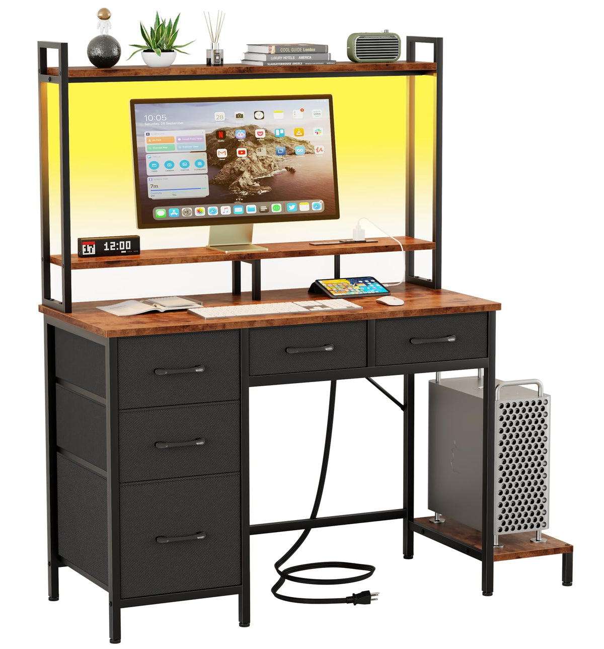 Denova Command Gaming Desk with Hutch