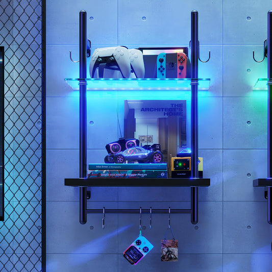 Aurora LED Gaming Shelf — 2 Tier