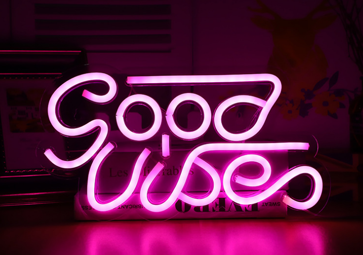 LED Transparent Backboard Neon Light Wall Decor
